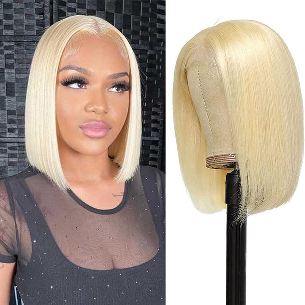 13X4 Lace Front Wigs Bob Wig Human hair Natural black 180% Density Short Straight