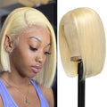 180% Density 13X4 Lace Front Bob Human hair Wig Blonde 613#