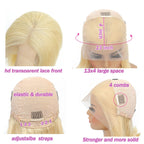 180% Density 13X4 Lace Front Bob Human hair Wig Blonde 613#