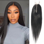 Braizilian 2x6 HD Lace Closure Straight Human Hair Deep Middle Part 2x6 Closure with Baby Hair (14 inch)