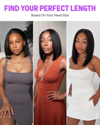 210% Density Super Double Drawn Bob Wig Human Hair 13x4 Lace Front