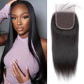 13x4 Lace Frontal Closure Ear to Ear HD Lace Frontal 12 Inch Brazilian Straight Frontal Lace Closure Virgin Human Hair Frontals Natural Black 150% Density