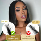 4x4 Lace Front Glueless Wigs Human Hair 180% Density Short Straight Bob Wigs