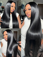 250% Density 13*4 Lace Front Wig Natural Black Bob Wig Vietnam Human Hair
