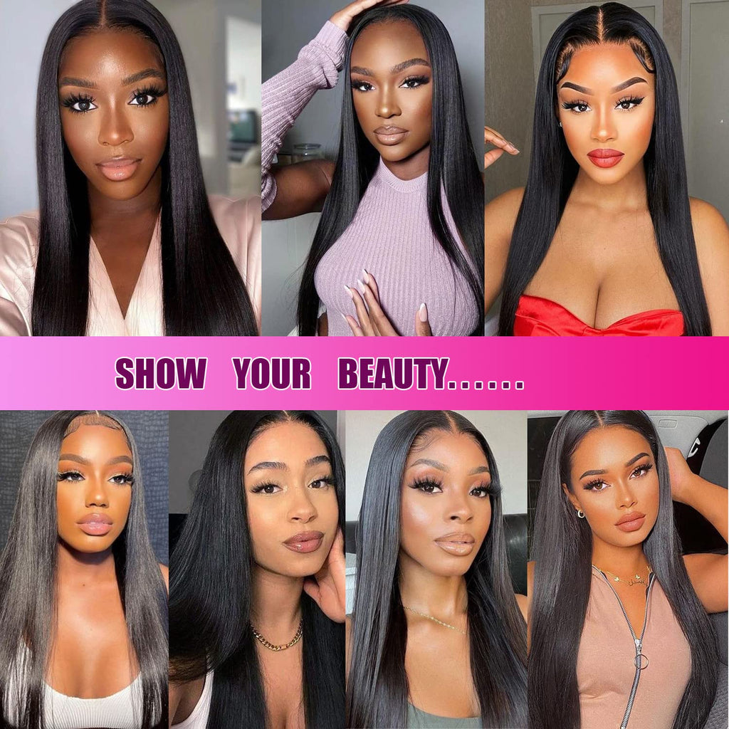 Hd Closure 5x5 Straight Closure 5x5 Transparent Lace 12A Virgin Remy Human Hair Frontal Pre Plucked With Baby Hair Natural Hairline (14inch)
