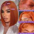 350# 13X4 Lace Front Wigs Bob Wig Human hair 180% Density Short Straight