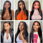 2x6 HD Lace Closure Skinlike 2x6 Human Hair Closure Straight 2x6 Brazilian Virgin Human Hair Kim K Middle Part Closure 2x6 Straight HD Closure 16inch Pre-plucked with Natural Hairline