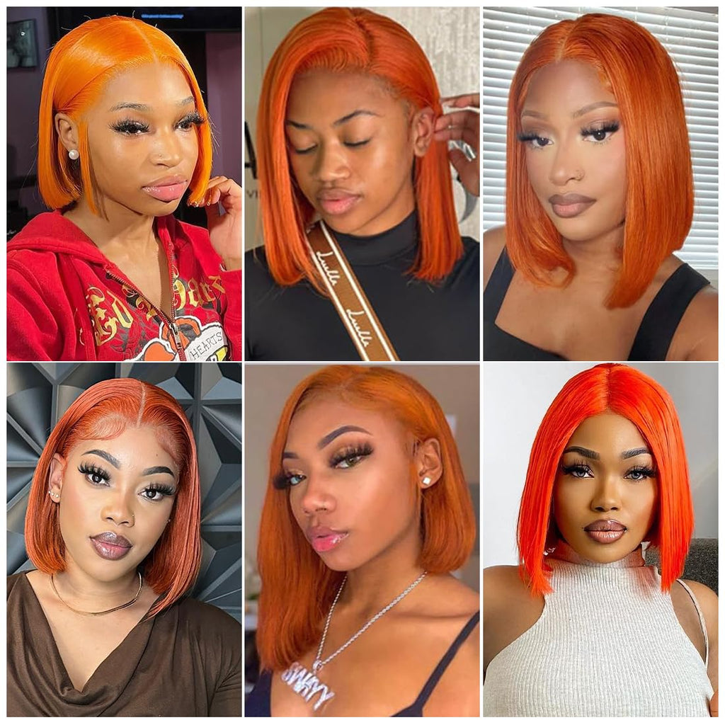 350# 13X4 Lace Front Wigs Bob Wig Human hair 180% Density Short Straight