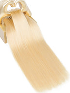 mlip Raw Indian Hair Bundle Straight, Enhanced Quality Bundle, 18A Virgin Hair 18 inches, No Tangle Shedding, Triple the Lifespan, Keep Texture Silky Soft After Multiple Washes, 613 Color