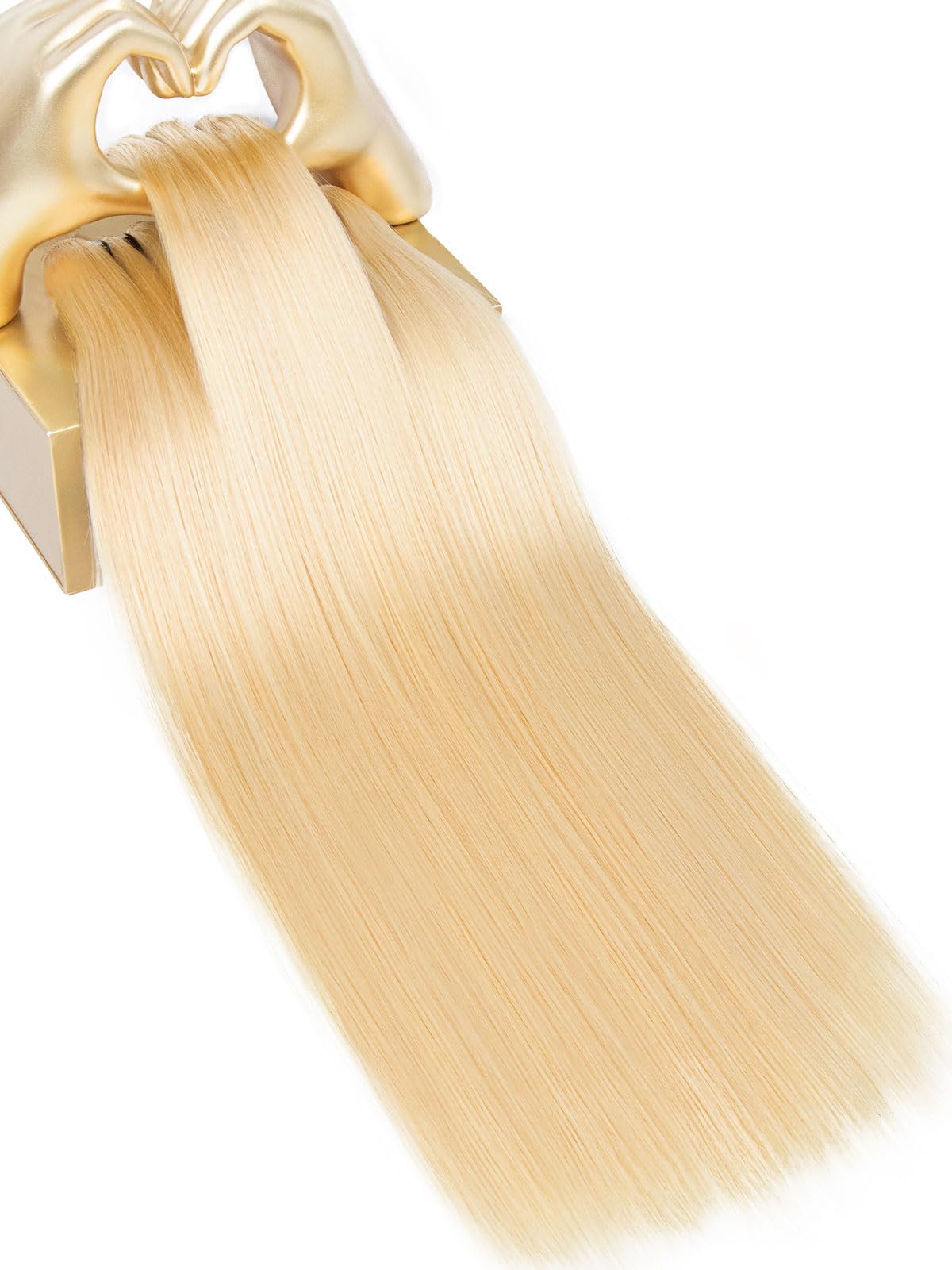 mlip Raw Indian Hair Bundle Straight, Enhanced Quality Bundle, 18A Virgin Hair 18 inches, No Tangle Shedding, Triple the Lifespan, Keep Texture Silky Soft After Multiple Washes, 613 Color