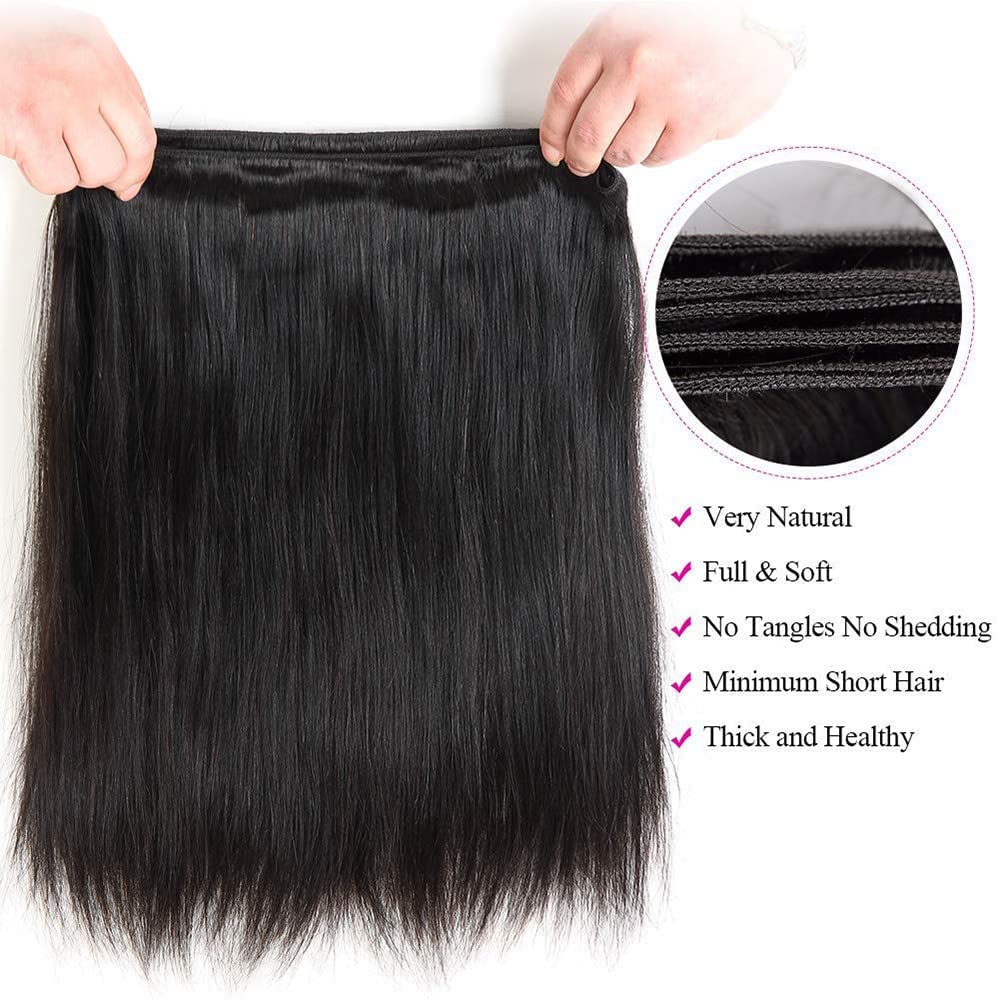 Straight Human Hair Bundles Brazilian Straight Bundles Virgin Hair Weave 1 pc